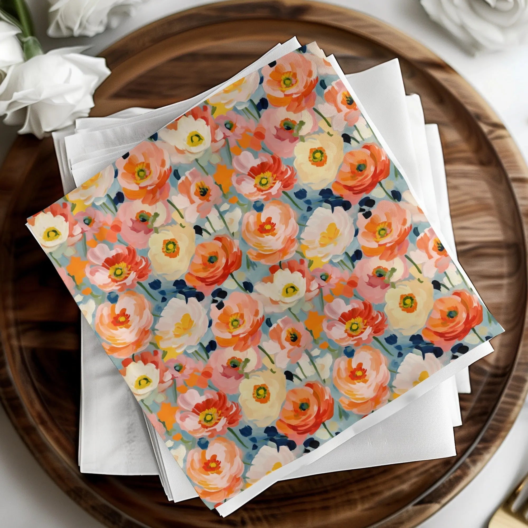 Ditsy Floral Digital Paper, Seamless Poppy Pattern, Flower Digital Download, Floral Print, Scrapbook Paper, Fabric Design, Commercial Use - Moore and Mountain