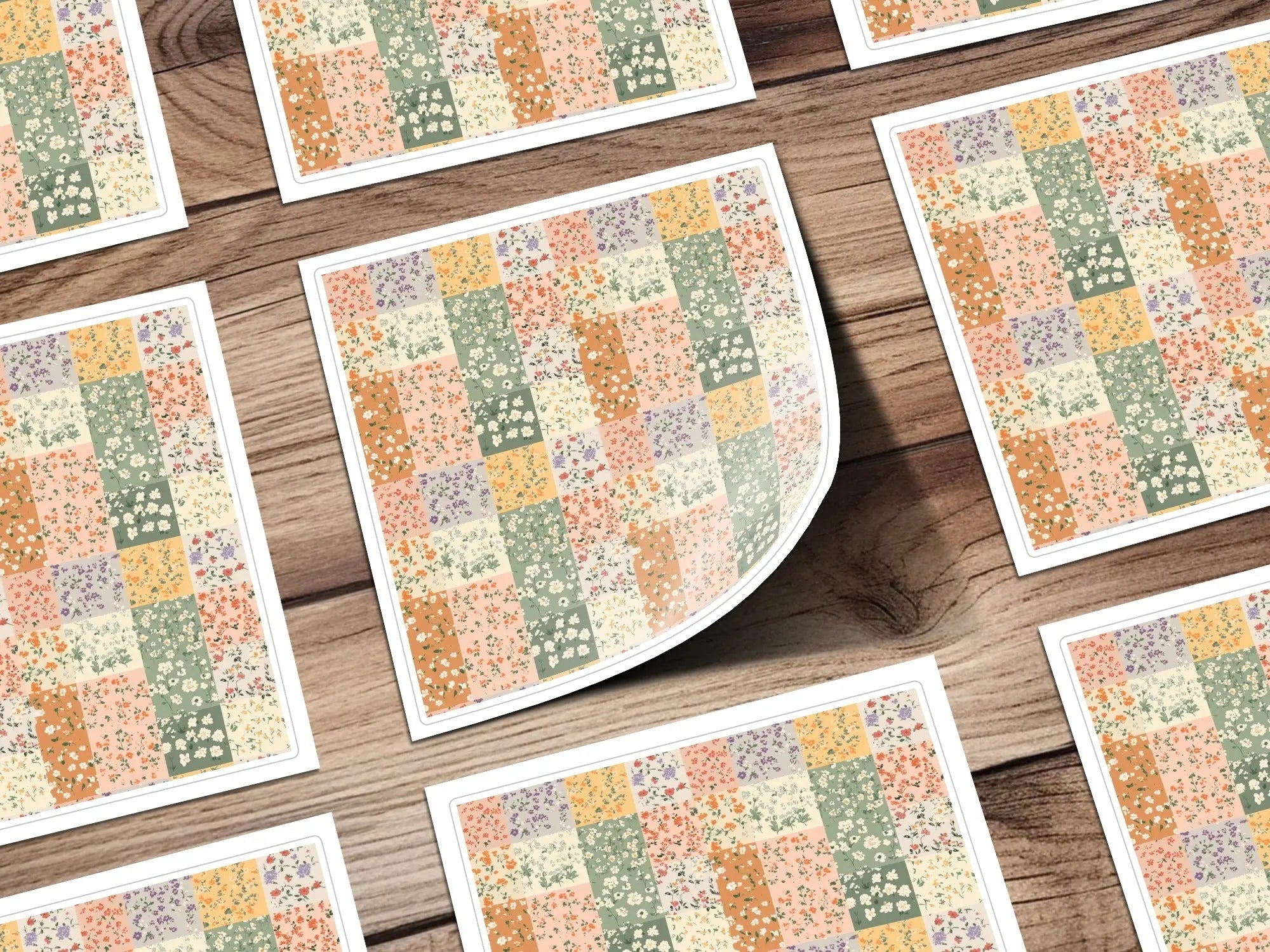 Ditsy Floral Digital Paper,Patchwork Floral Seamless Pattern, Flower Background, Fabric Design, Scrapbooking, Digital Download, Quilting Paper - Moore and Mountain