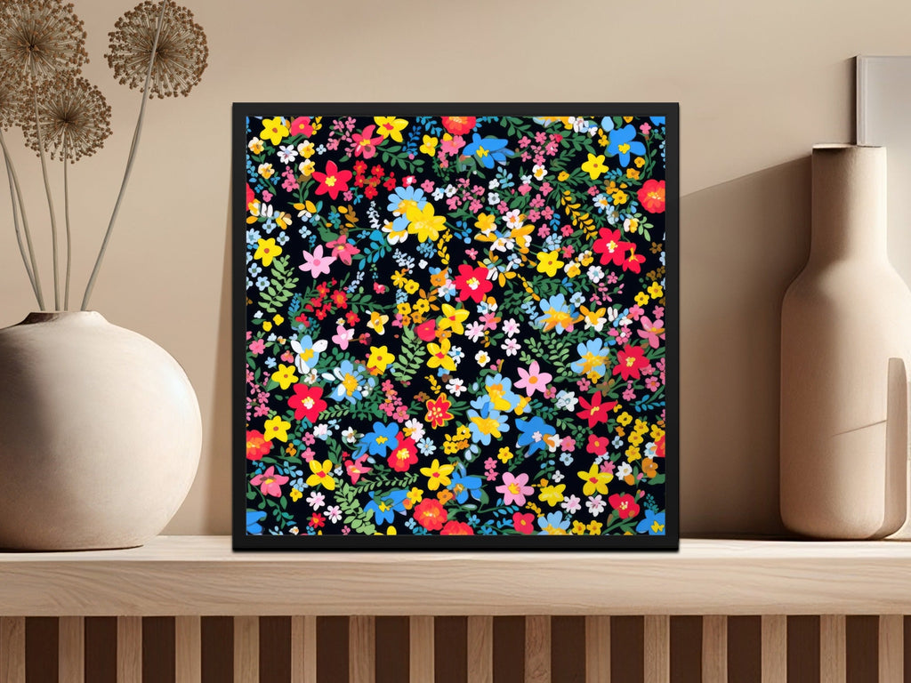 Ditsy Floral Seamless Pattern Colorful Flower Design, Fabric Print, Scrapbook Paper, Digital Download - Moore and Mountain