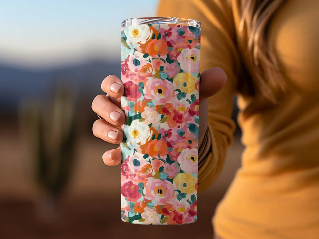 Ditsy Floral Seamless Pattern Digital, Colorful Flower Design, JPEG Files, Scrapbook Paper, Fabric Design, Commercial Use, Digital Download - Moore and Mountain