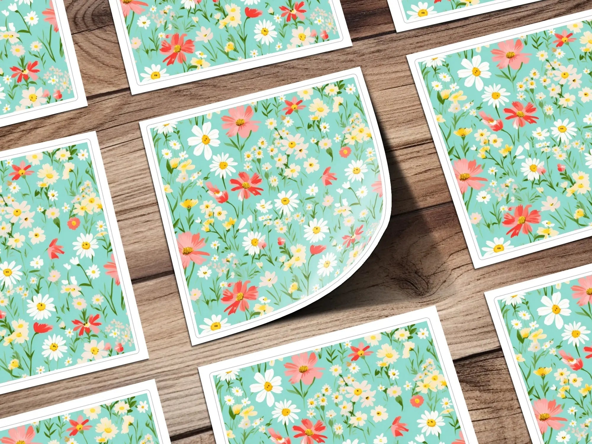 Ditsy Floral Seamless Pattern, Digital Paper, Flower Pattern Download, Daisy Pattern, Botanical Print, Digital Background, Fabric Pattern - Moore and Mountain