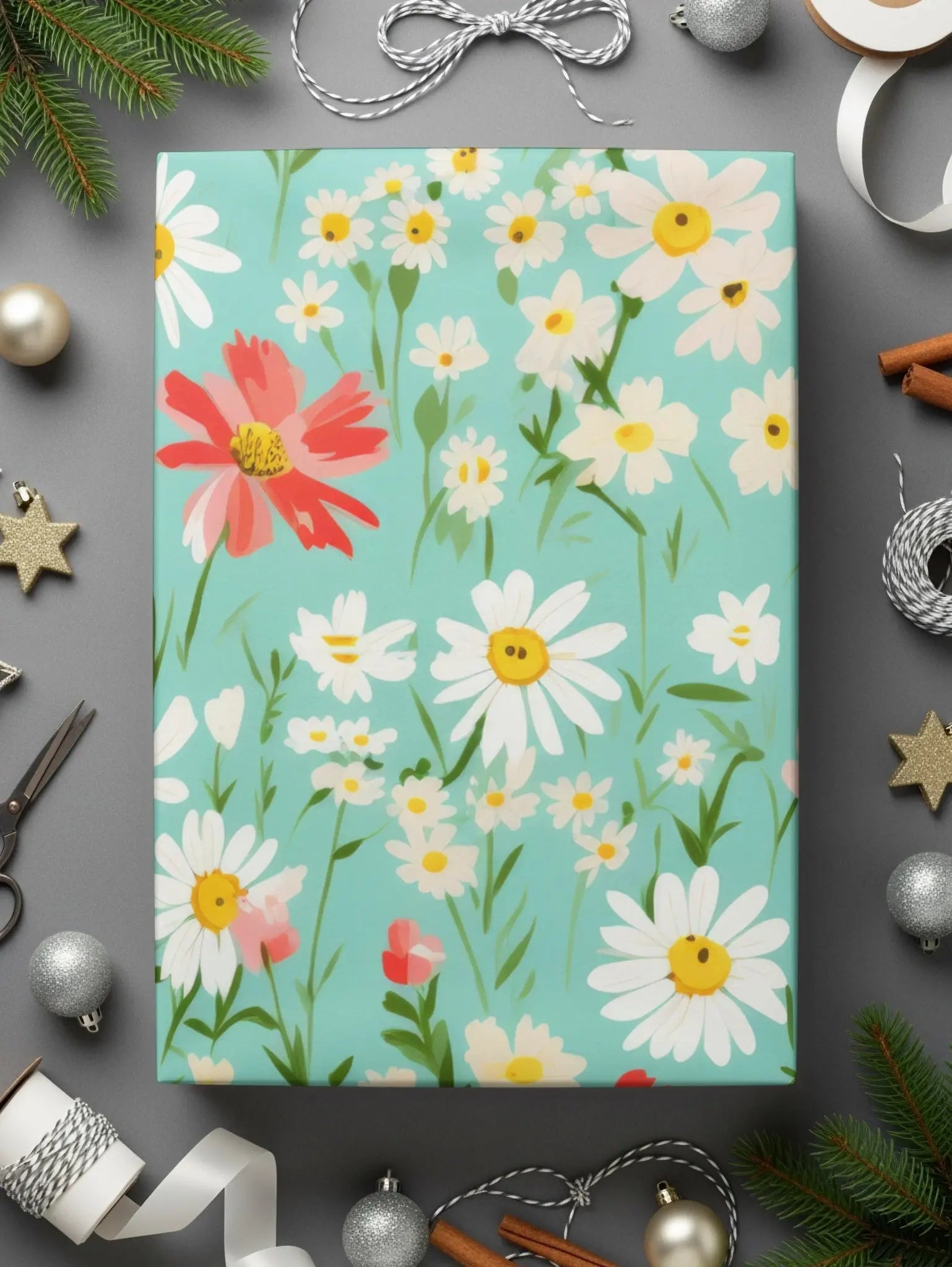 Ditsy Floral Seamless Pattern, Digital Paper, Flower Pattern Download, Daisy Pattern, Botanical Print, Digital Background, Fabric Pattern - Moore and Mountain