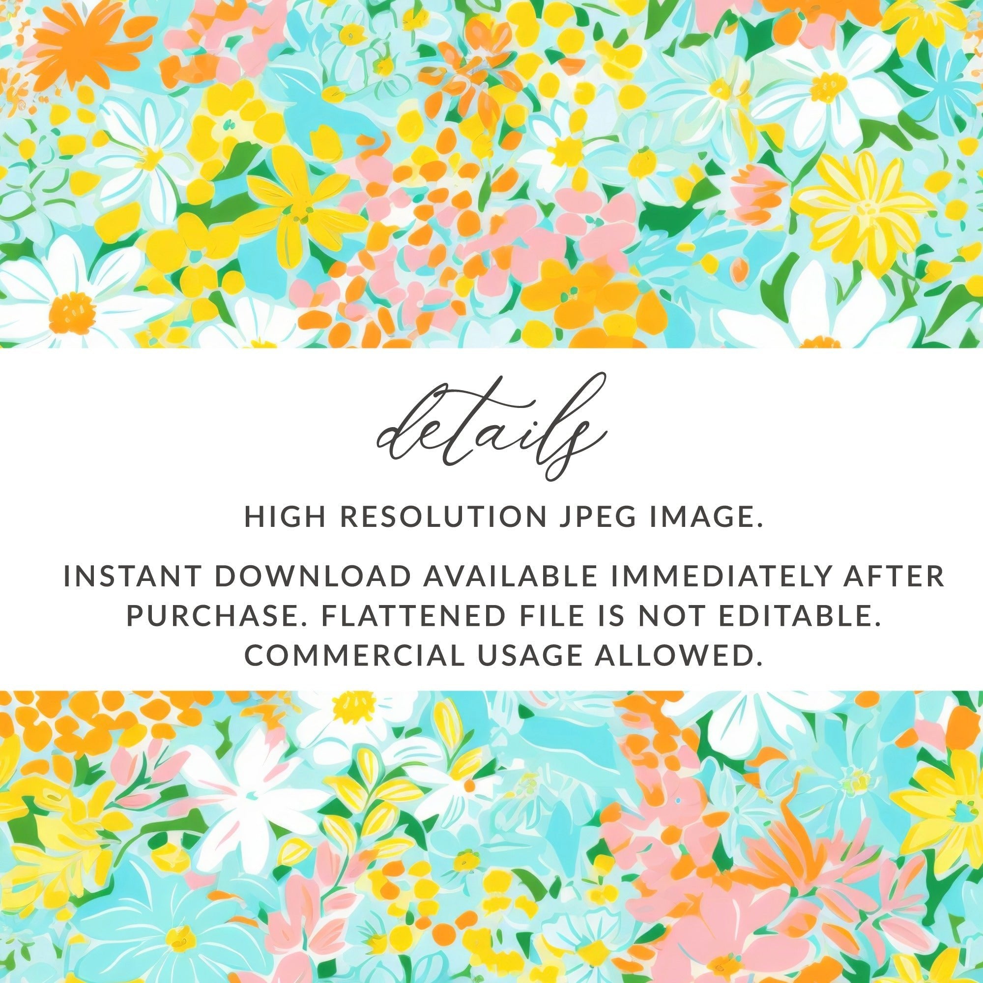 Ditsy Floral Seamless Pattern, Digital Paper, Summer Print, Scrapbook Paper, Fabric Design, Pastel Flower Pattern, Flower Digital Pattern - Moore and Mountain