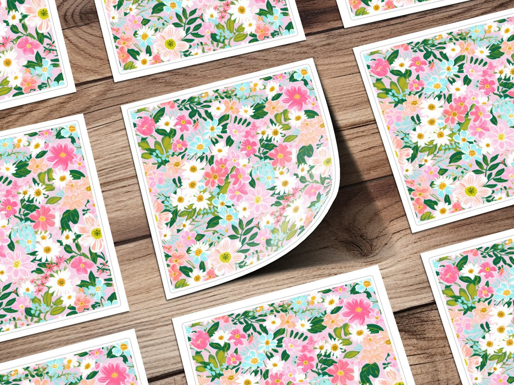 Ditsy Floral T-Shirt, Digital Art, Seamless Flower Floral Botanical Print, Fabric Design, Colorful Flower DesignFloral Digital Paper, Seamless Pattern, Pink Flower Digital Download, Scrapbook Paper, Fabric Design, 12x12 JPEG, Commercial Use - Moore and Mountain