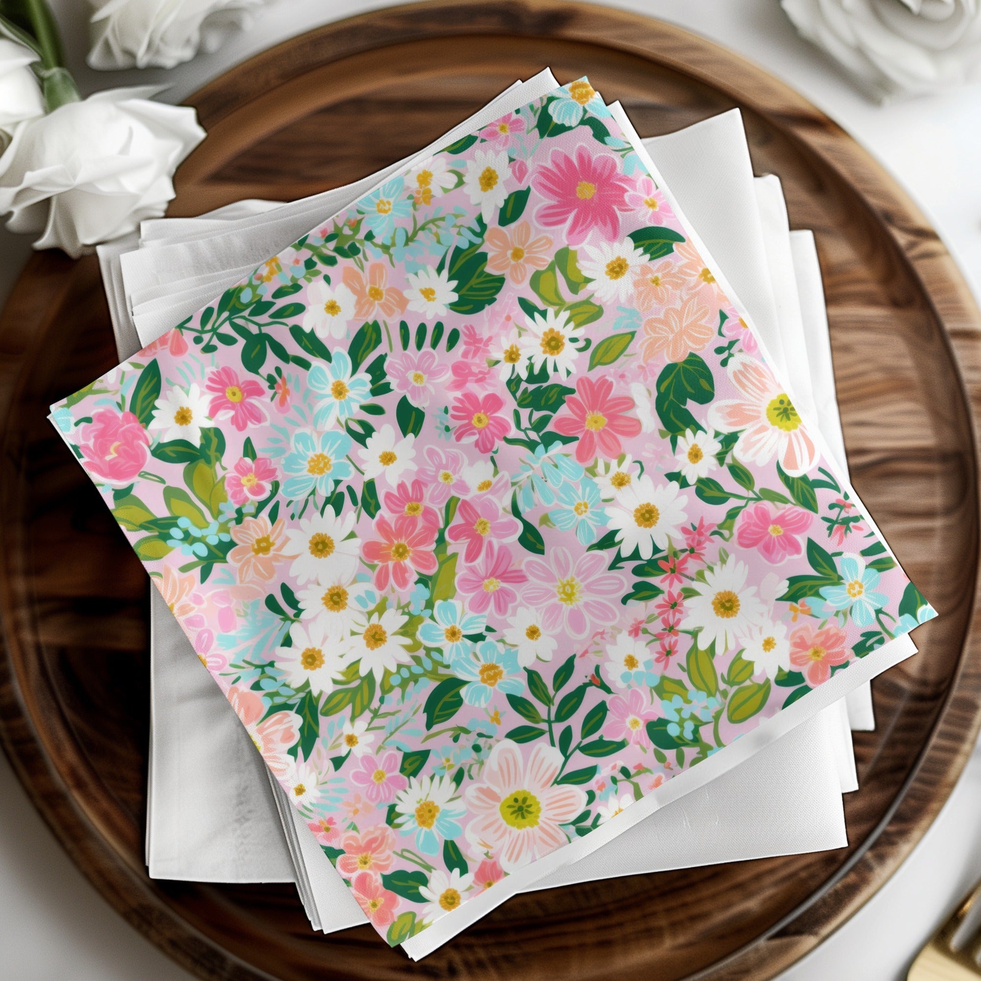 Ditsy Floral T-Shirt, Digital Art, Seamless Flower Floral Botanical Print, Fabric Design, Colorful Flower DesignFloral Digital Paper, Seamless Pattern, Pink Flower Digital Download, Scrapbook Paper, Fabric Design, 12x12 JPEG, Commercial Use - Moore and Mountain