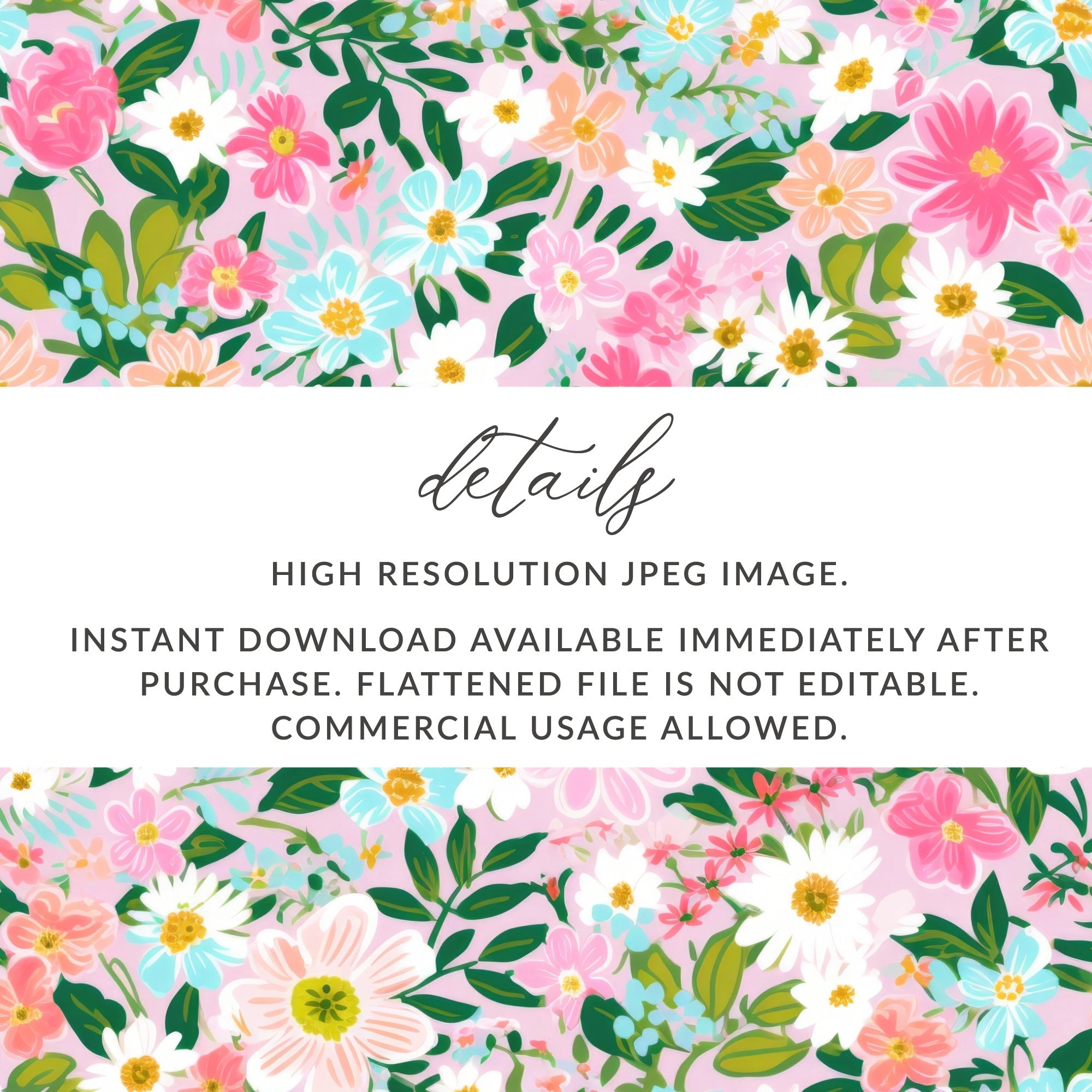 Ditsy Floral T-Shirt, Digital Art, Seamless Flower Floral Botanical Print, Fabric Design, Colorful Flower DesignFloral Digital Paper, Seamless Pattern, Pink Flower Digital Download, Scrapbook Paper, Fabric Design, 12x12 JPEG, Commercial Use - Moore and Mountain