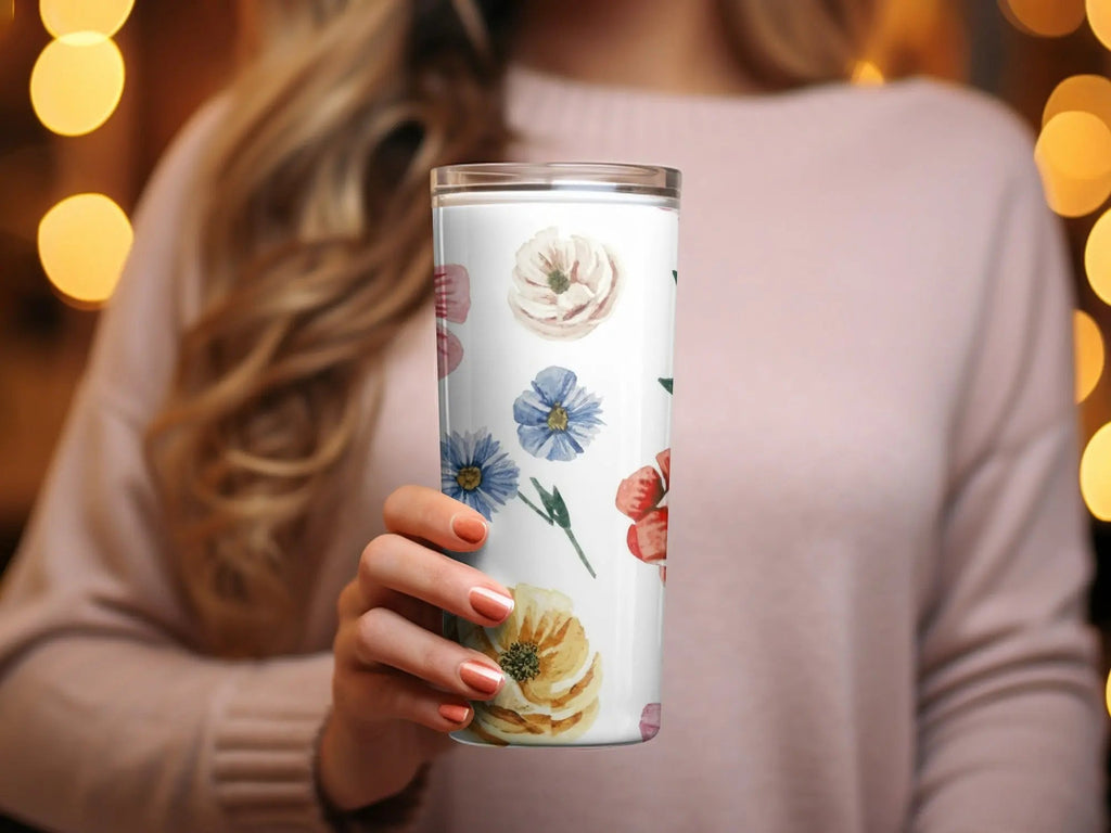 Ditsy Floral Watercolor Flower Digital Paper, Floral Seamless Pattern JPEG, Botanical Print Fabric Design, Flower Background, Commercial Use, Digital - Moore and Mountain