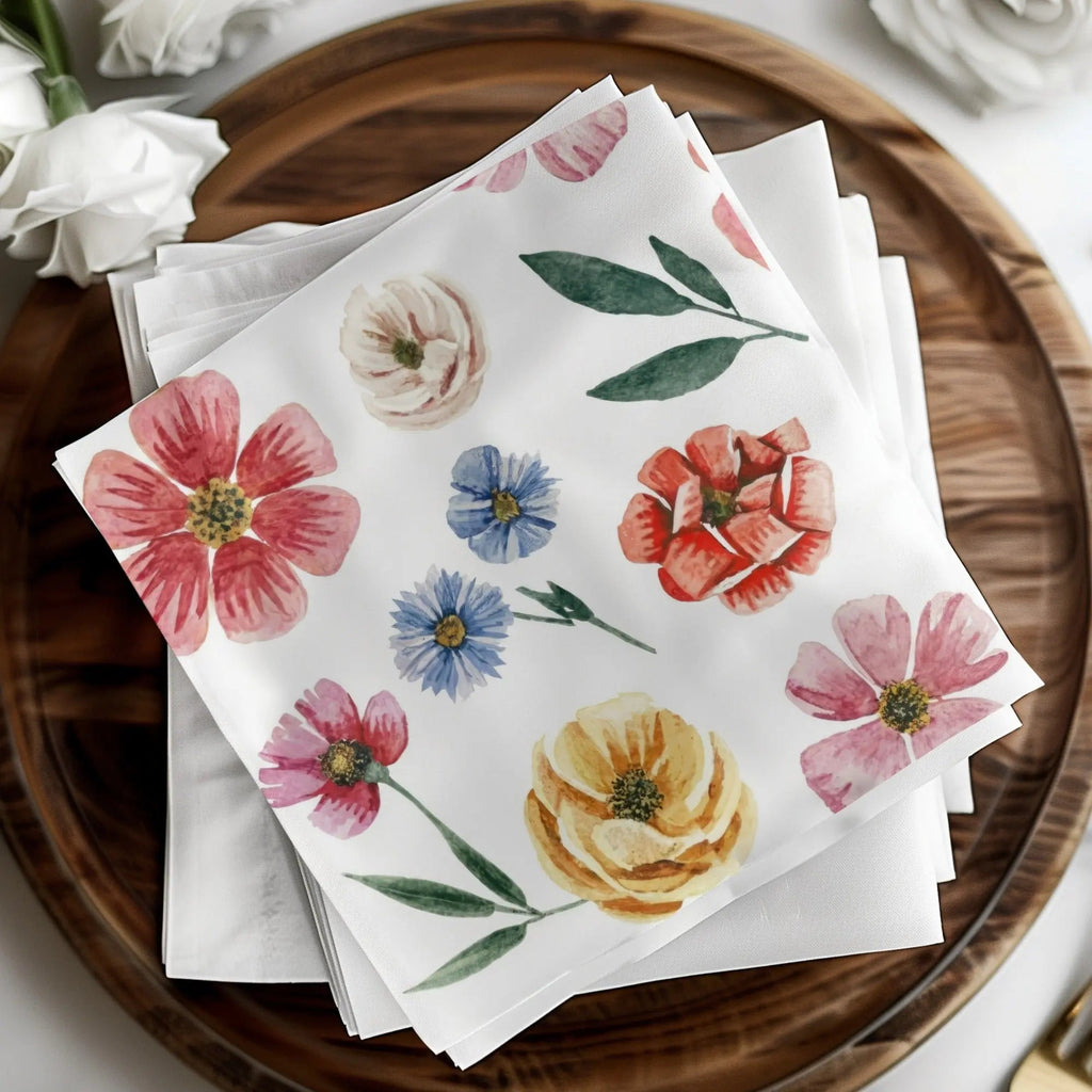 Ditsy Floral Watercolor Flower Digital Paper, Floral Seamless Pattern JPEG, Botanical Print Fabric Design, Flower Background, Commercial Use, Digital - Moore and Mountain