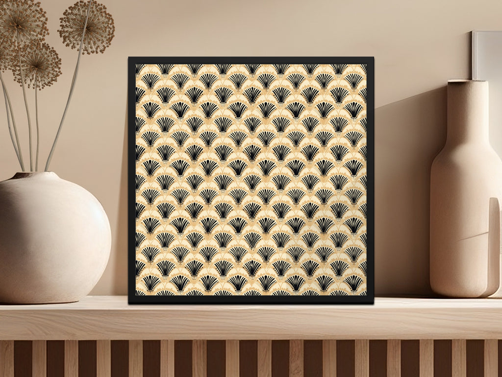 Art Deco Fan Pattern Wall Art Print for Home Decor