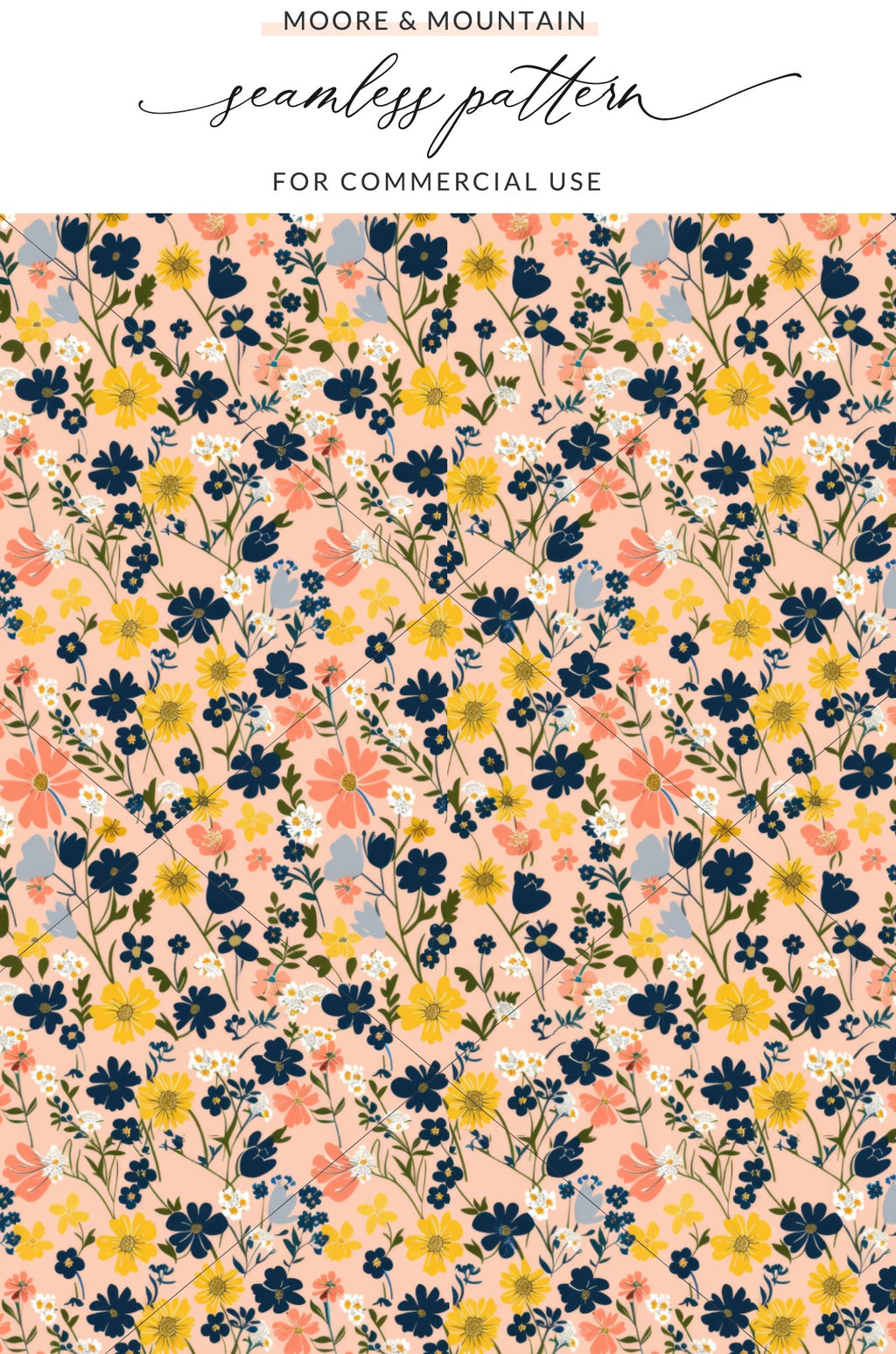 Floral Seamless Pattern for Commercial Use Product