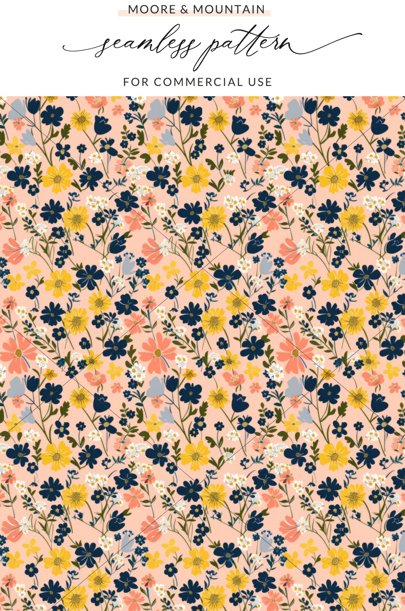 Floral Seamless Pattern for Commercial Use Product