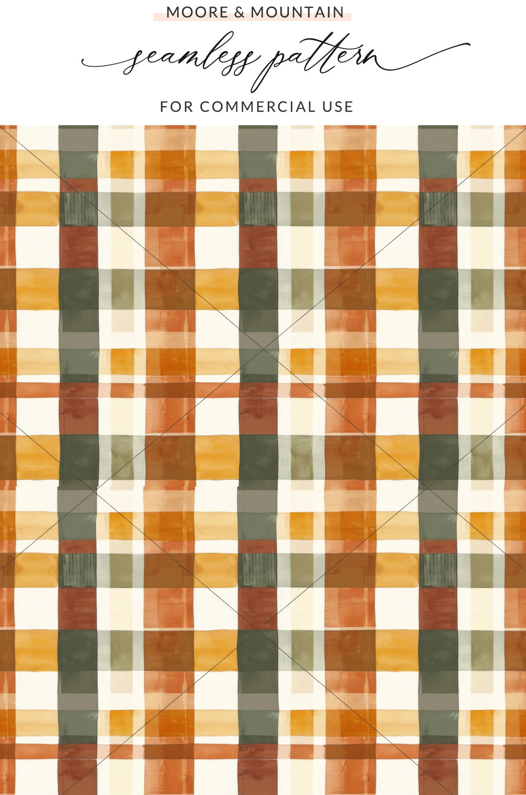 Autumn Plaid Seamless Pattern for Commercial Use