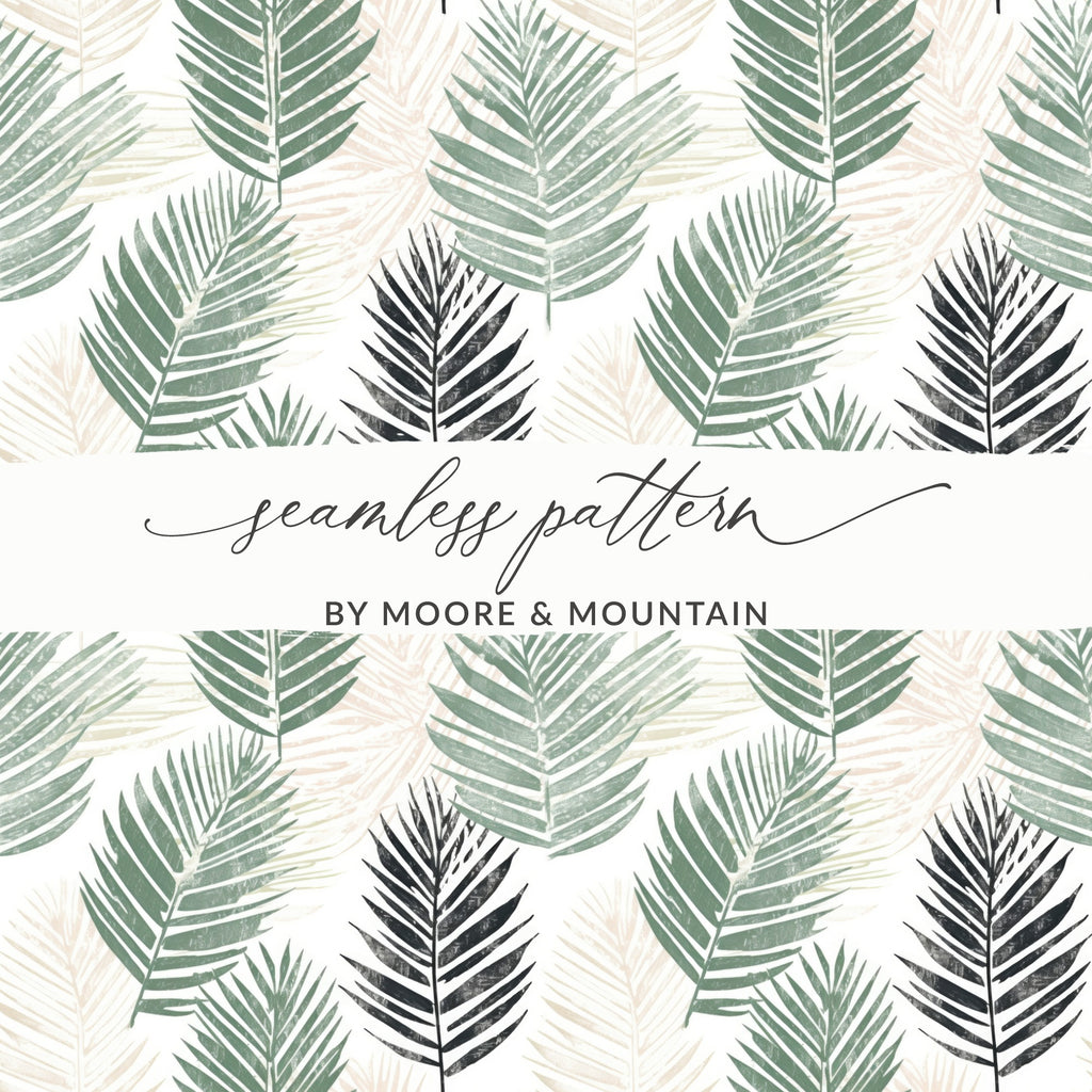 Tropical Leaf Print Seamless Pattern by Moore & Mountain