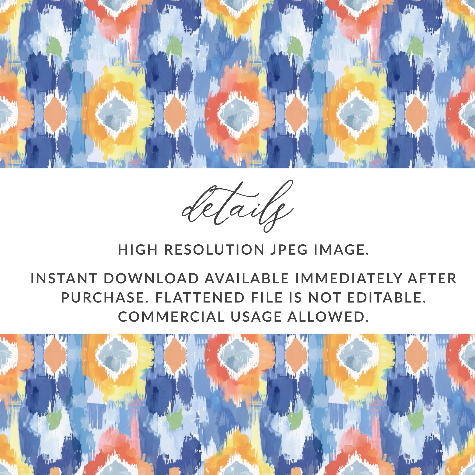 Colorful Ikat Pattern High Resolution JPEG Image Download