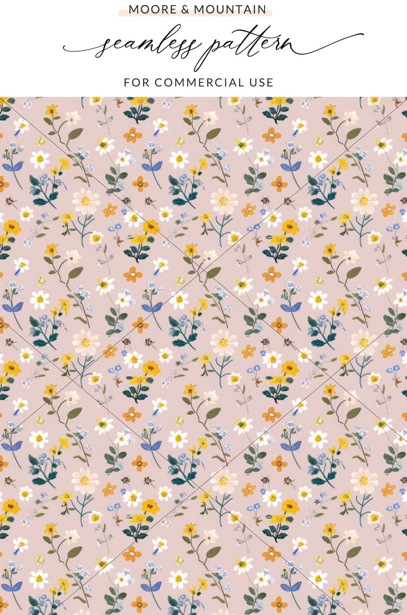 Floral Seamless Pattern for Commercial Use Product