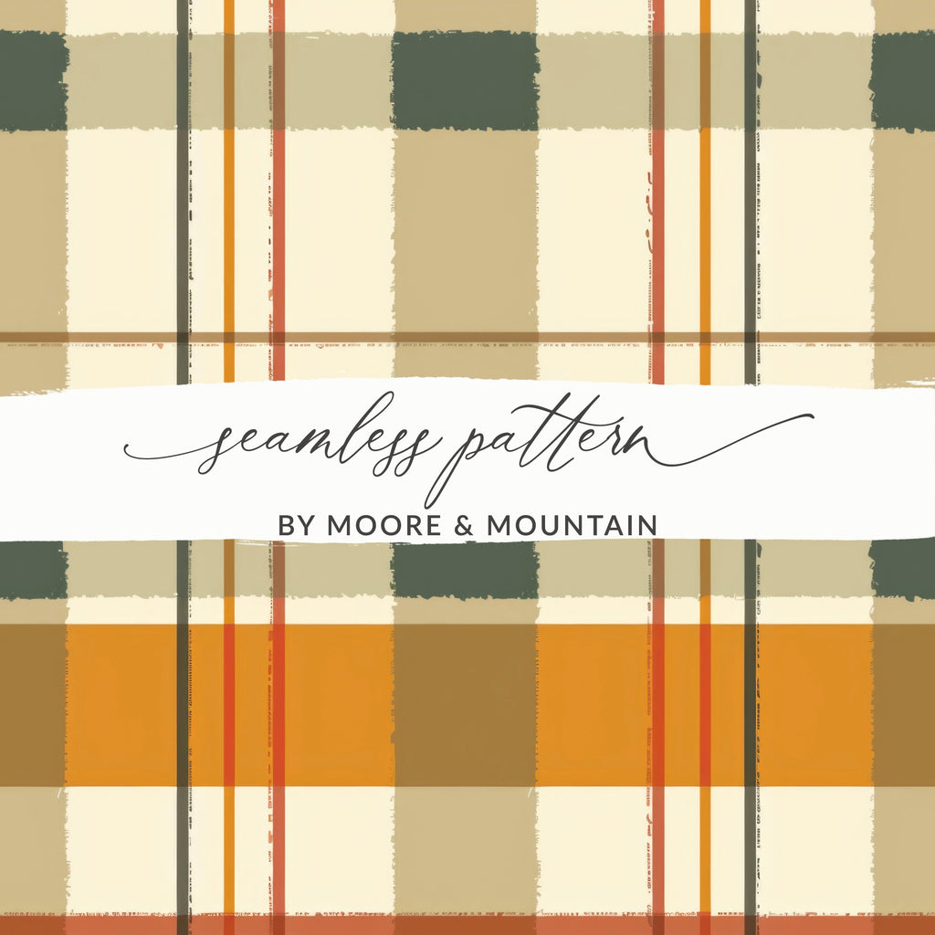 Moore and Mountain Seamless Pattern Checkered Design