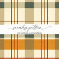 Moore and Mountain Seamless Pattern Checkered Design