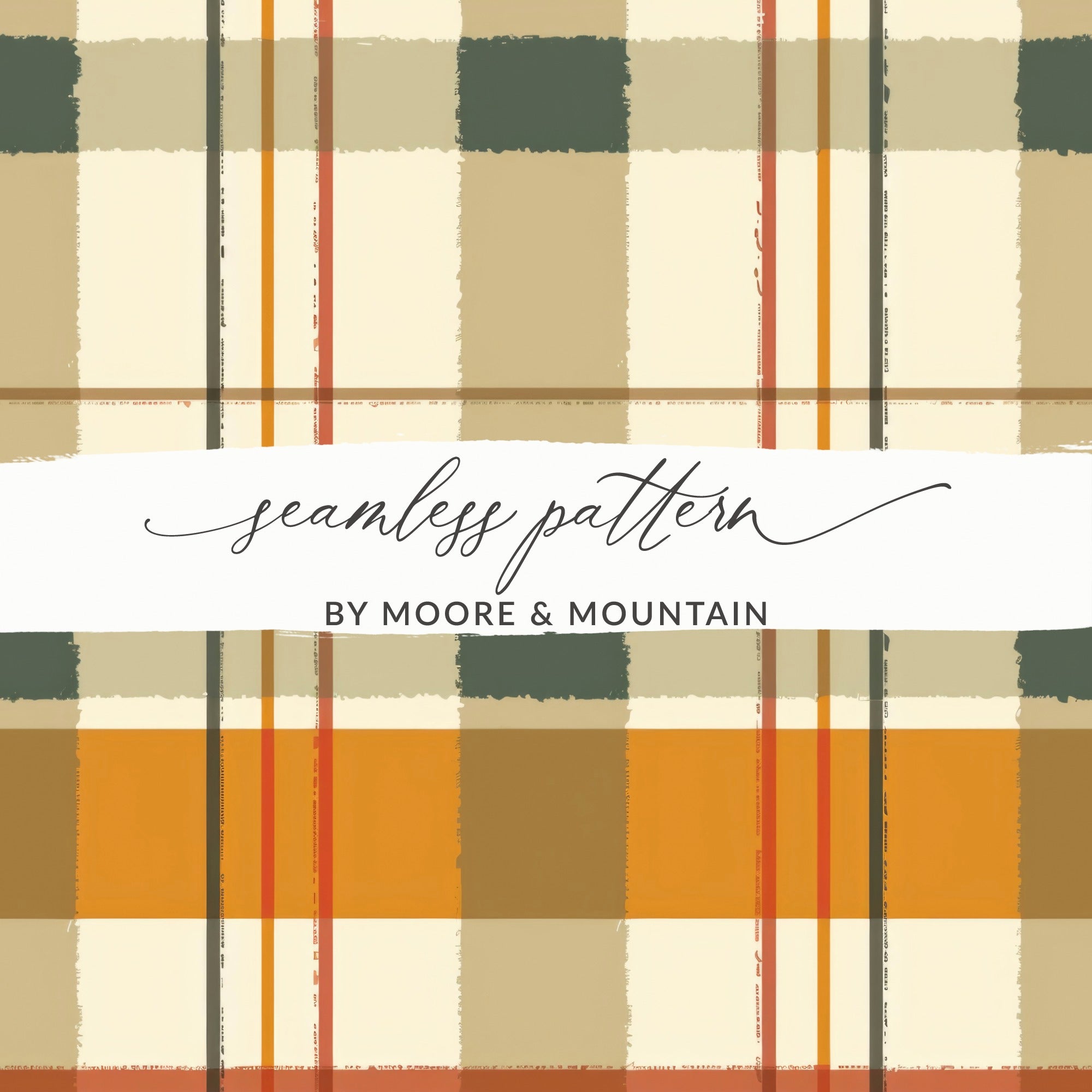 Moore and Mountain Seamless Pattern Checkered Design