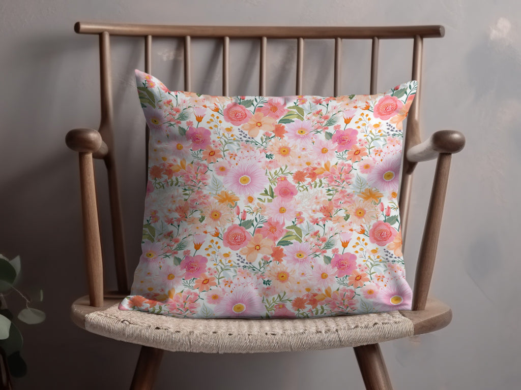 Floral Print Decorative Pillow Cushion for Home Decor