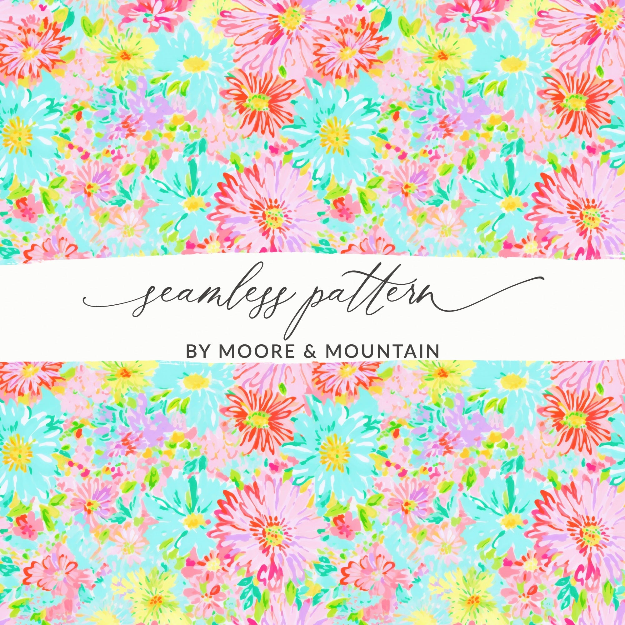 Vibrant Floral Seamless Pattern by Moore & Mountain
