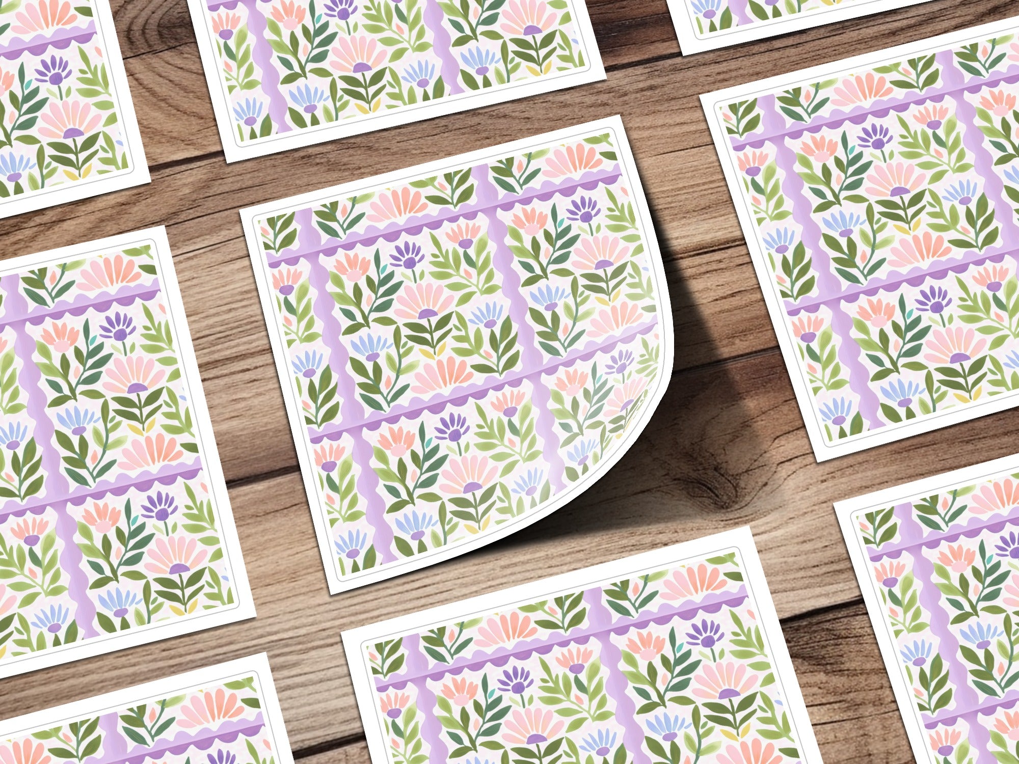 Colorful Floral Patterned Art Print for Home Decor
