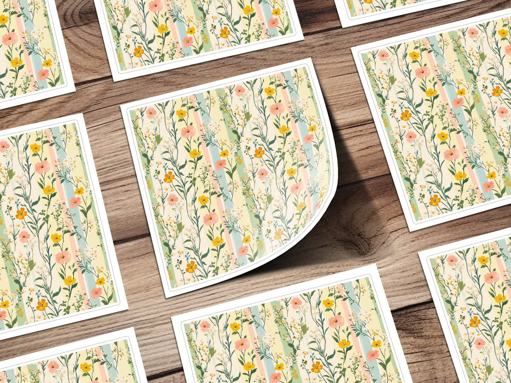 Vibrant Floral Pattern Art Print for Home Walls Decor