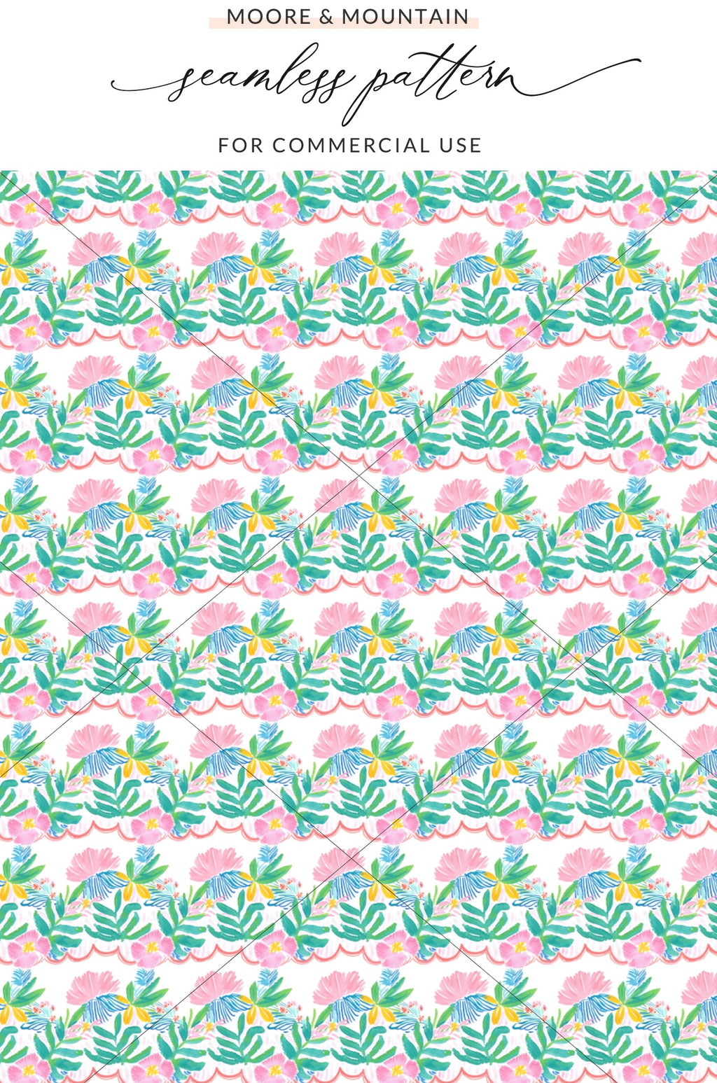 Vibrant Colorful Floral Scallop Seamless Pattern product type
seamless pattern
floral design
botanical print
watercolor art
pink flowers
blue leaves
green foliage
yellow accents
scalloped border
colorful pattern
repeat pattern
digital download
commercial use
fabric design
surface pattern
artistic pattern
spring pattern
summer vibes
nature inspired
abstract floral