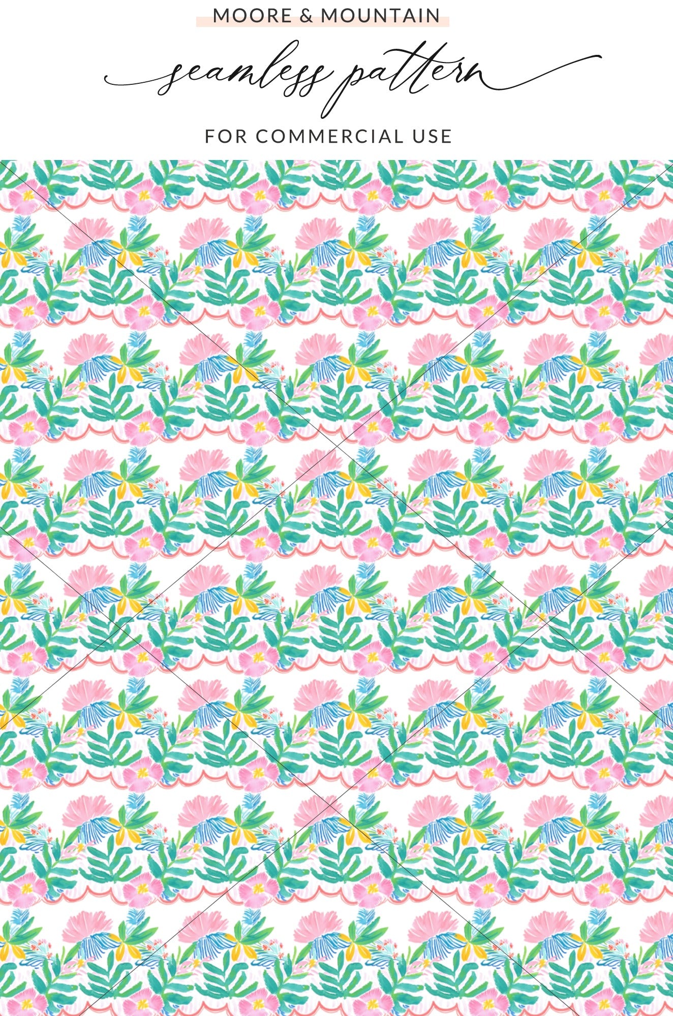 Vibrant Colorful Floral Scallop Seamless Pattern product type
seamless pattern
floral design
botanical print
watercolor art
pink flowers
blue leaves
green foliage
yellow accents
scalloped border
colorful pattern
repeat pattern
digital download
commercial use
fabric design
surface pattern
artistic pattern
spring pattern
summer vibes
nature inspired
abstract floral