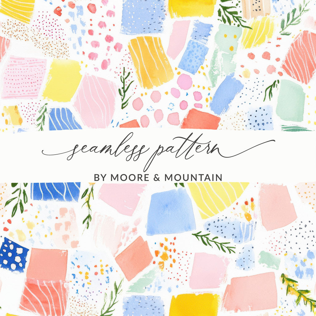 Colorful Abstract Seamless Pattern by Moore & Mountain