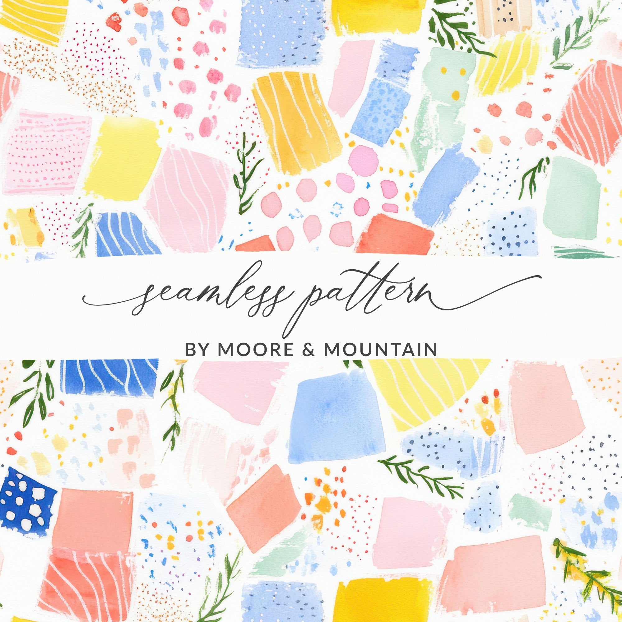 Colorful Abstract Seamless Pattern by Moore & Mountain