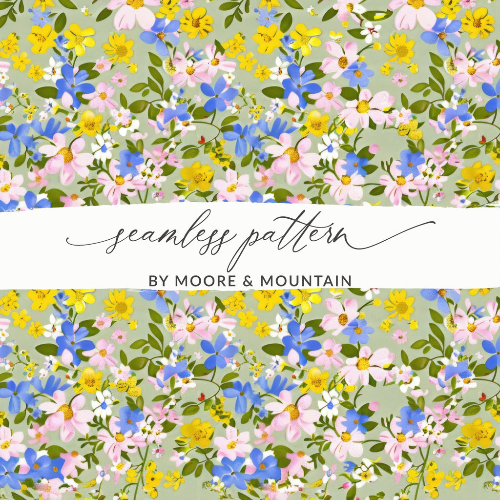 Beautiful Floral Seamless Pattern by Moore & Mountain