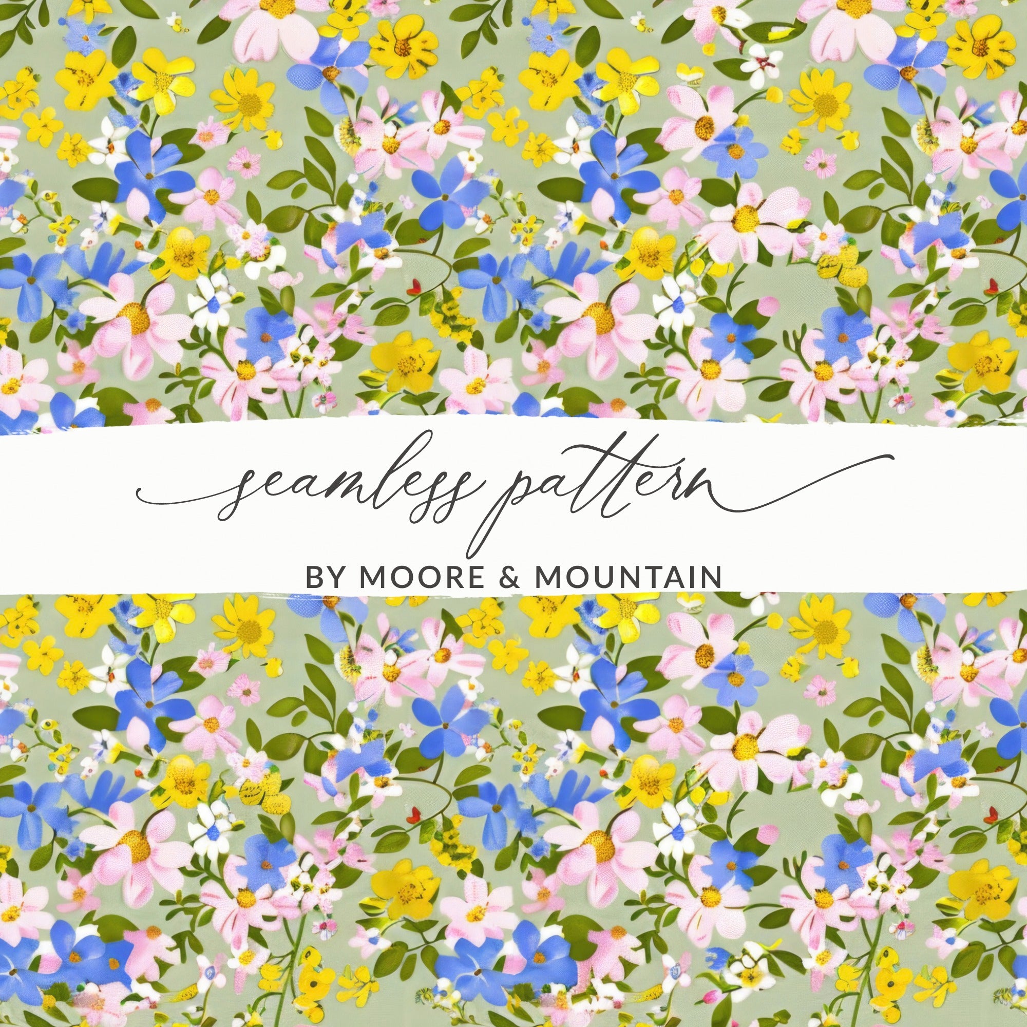 Beautiful Floral Seamless Pattern by Moore & Mountain