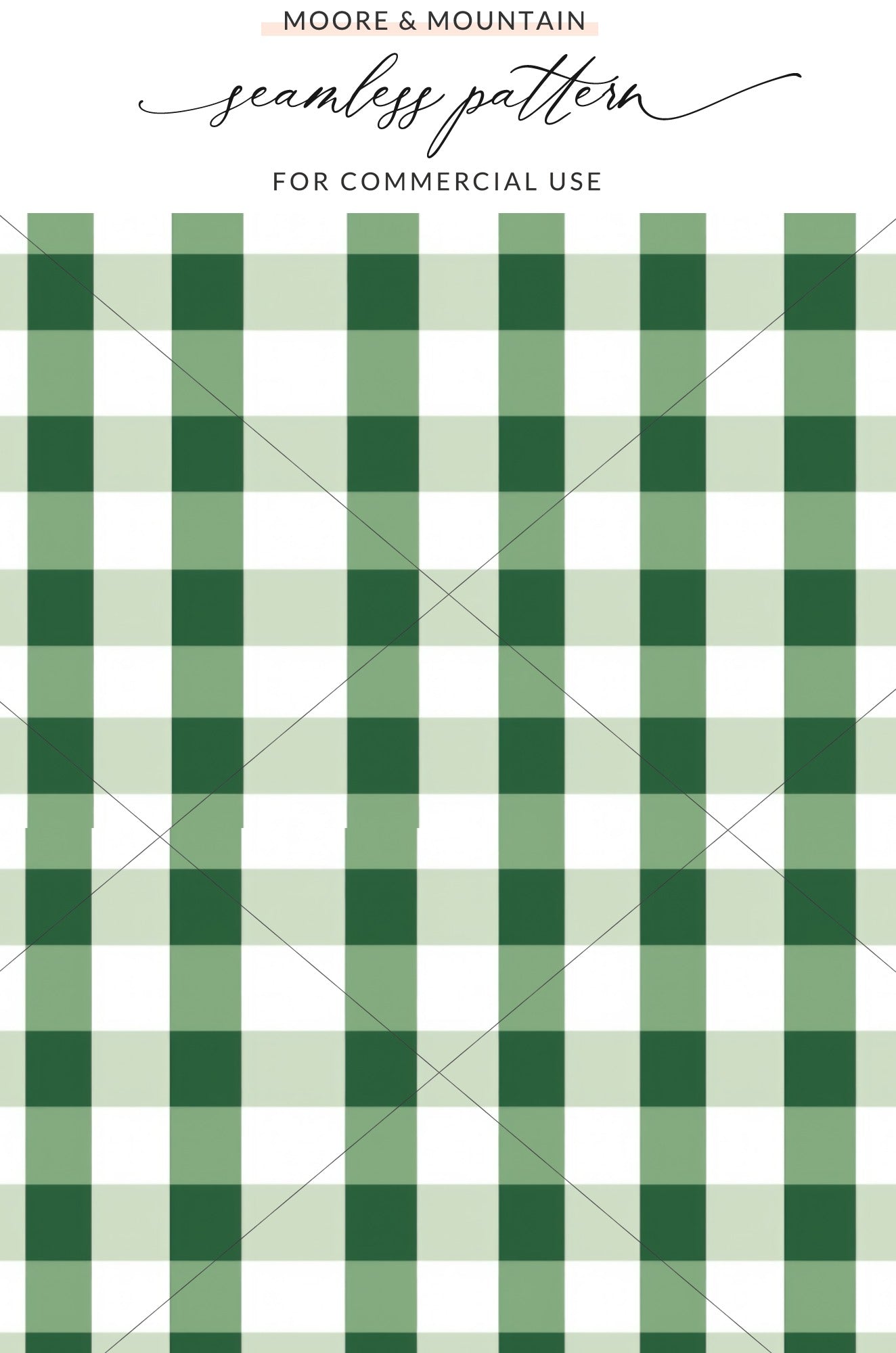 Seamless Green Checkered Pattern For Commercial Use