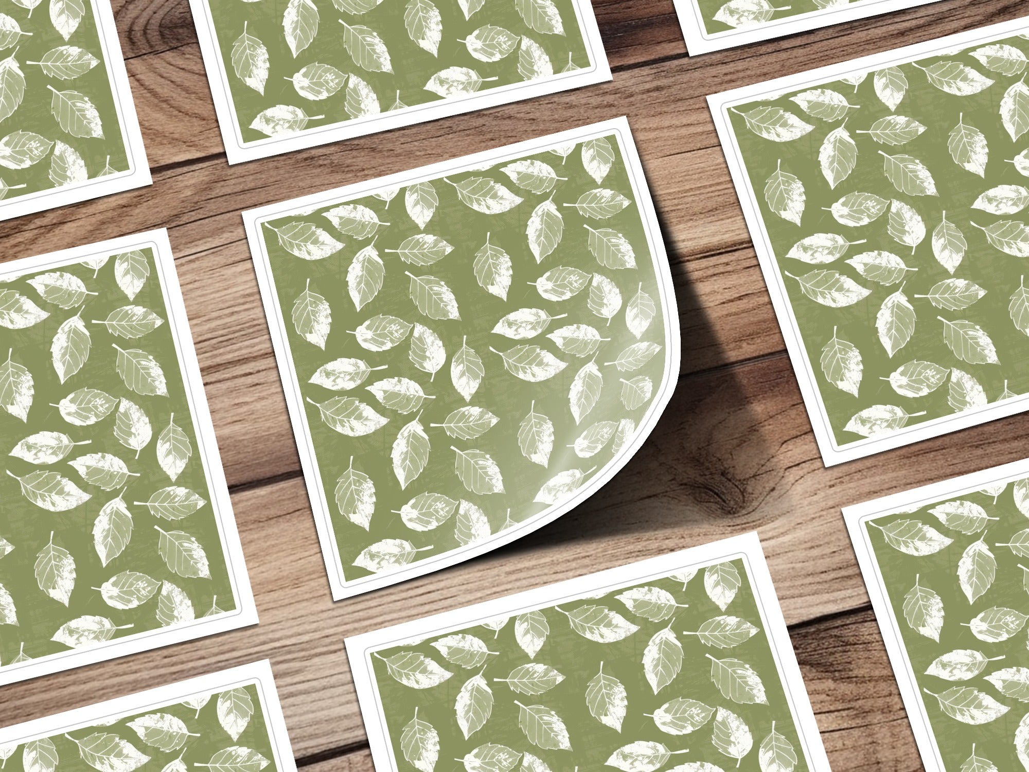 Green Leaf Pattern Decals for Home or Office Decor