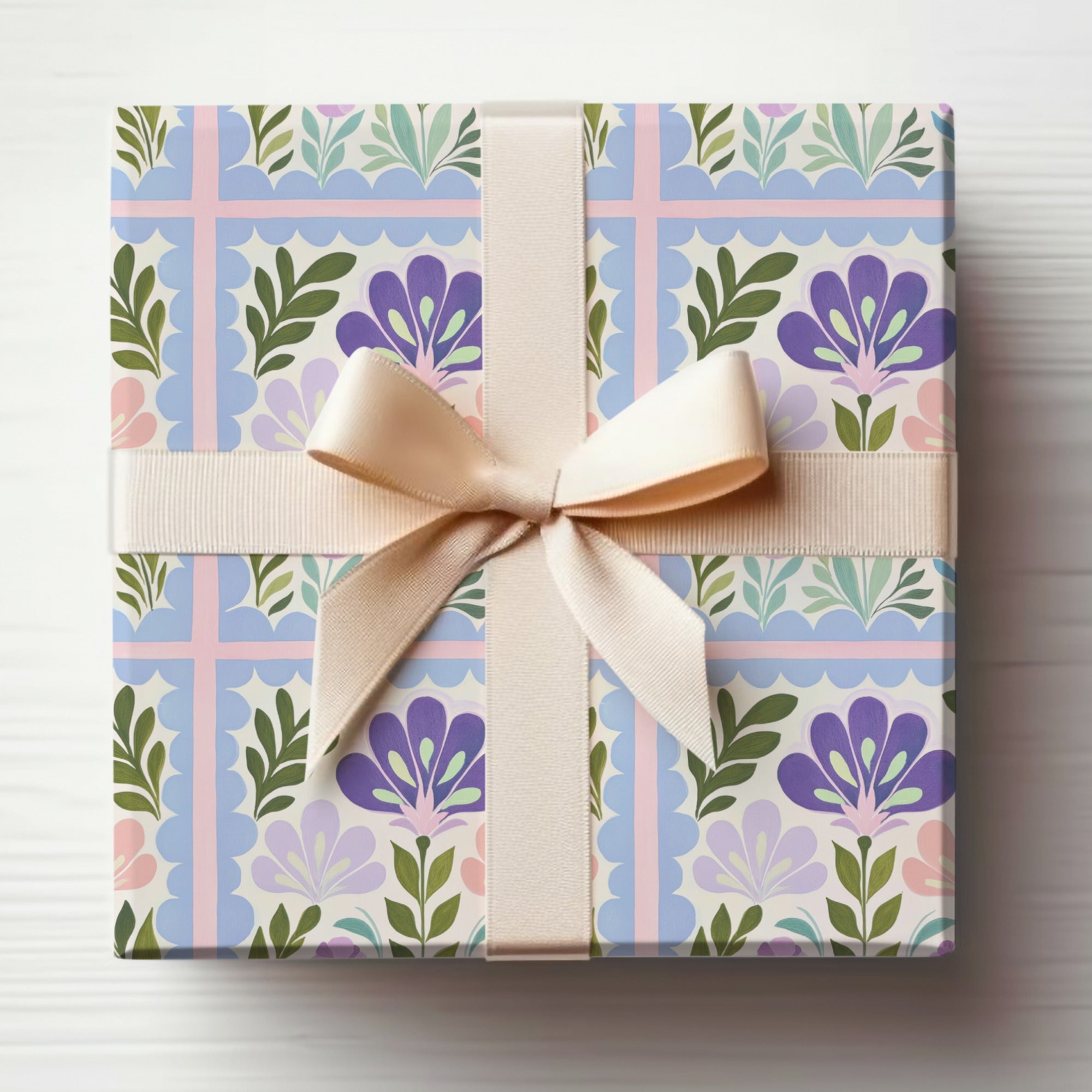 Elegant Floral Patterned Gift Wrapping Paper
