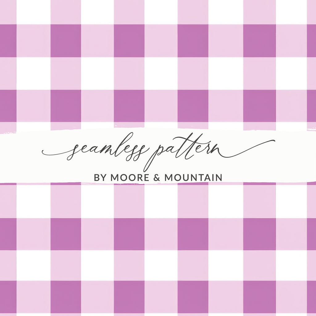 Purple and Pink Gingham Seamless Pattern Design