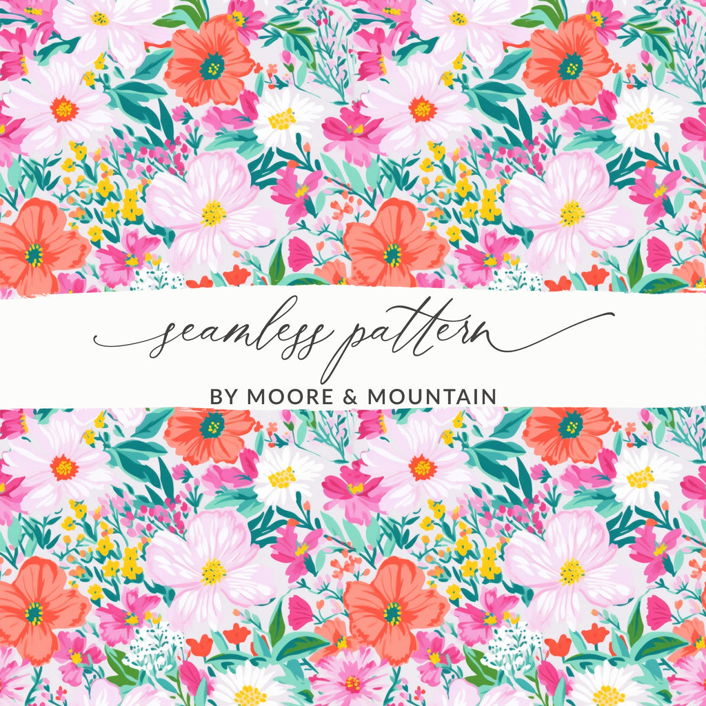 Vibrant Spring Floral Seamless Pattern by Moore & Mountain