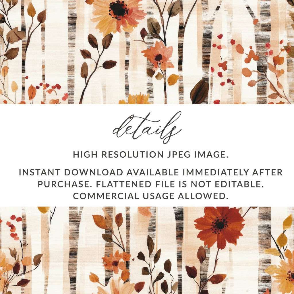Autumn Floral Digital Download High Resolution Image