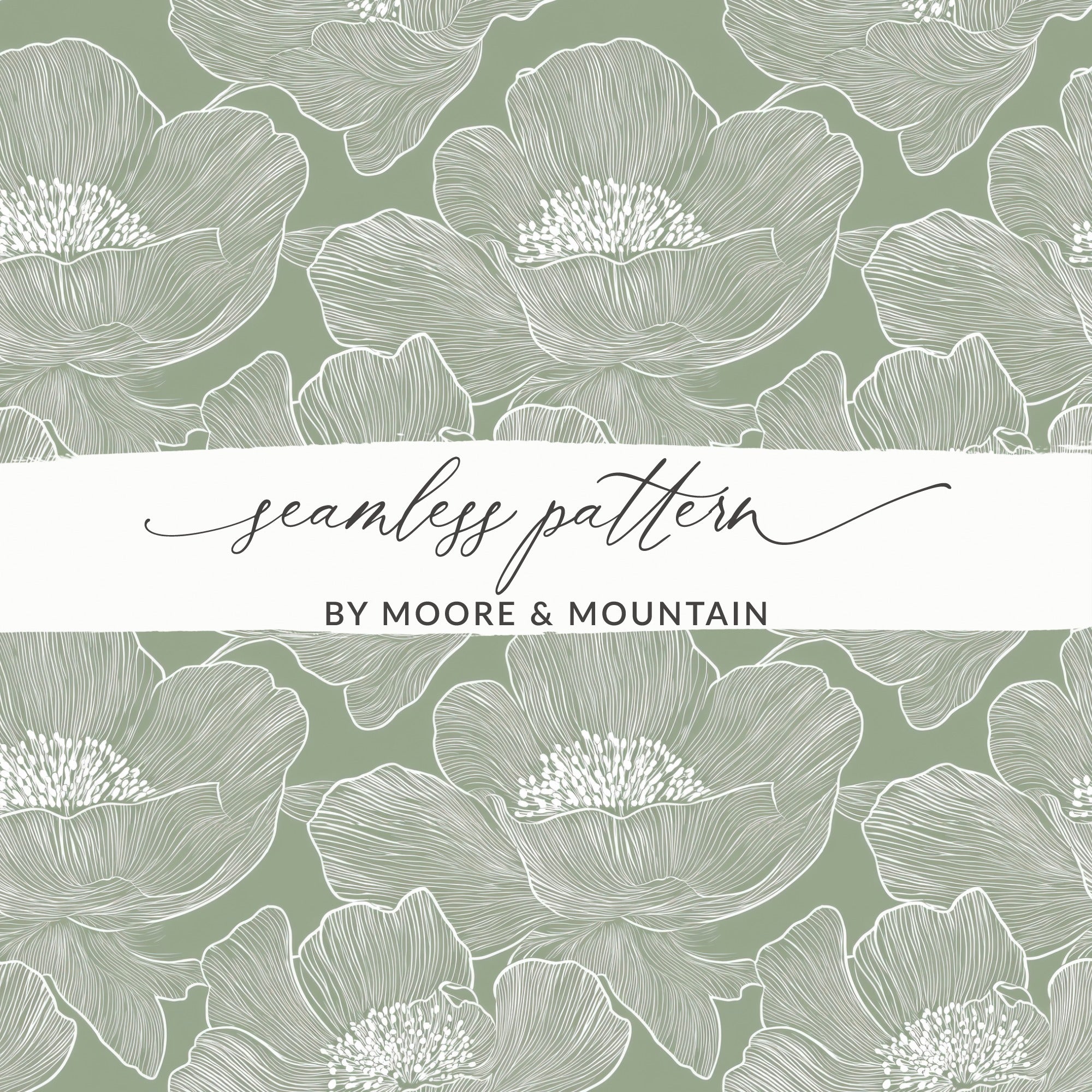 Beautiful Floral Seamless Pattern by Moore and Mountain