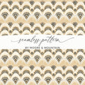 Elegant Neutral Art Deco Fan Seamless Pattern Design