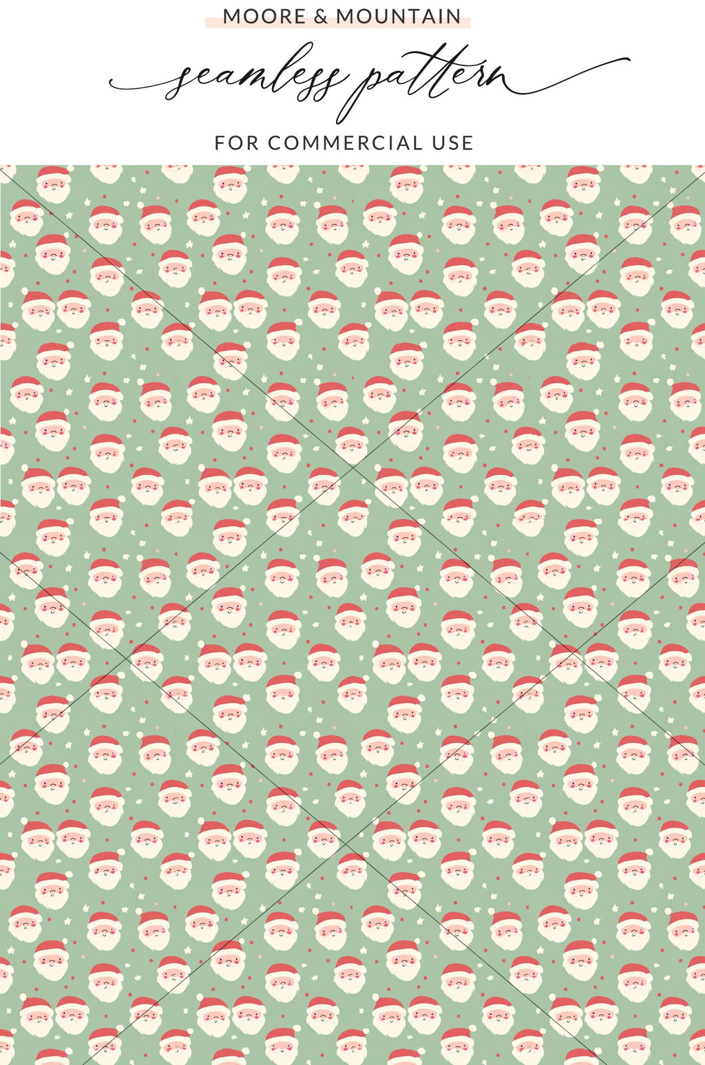 Santa Claus Seamless Pattern for Commercial Use Product
