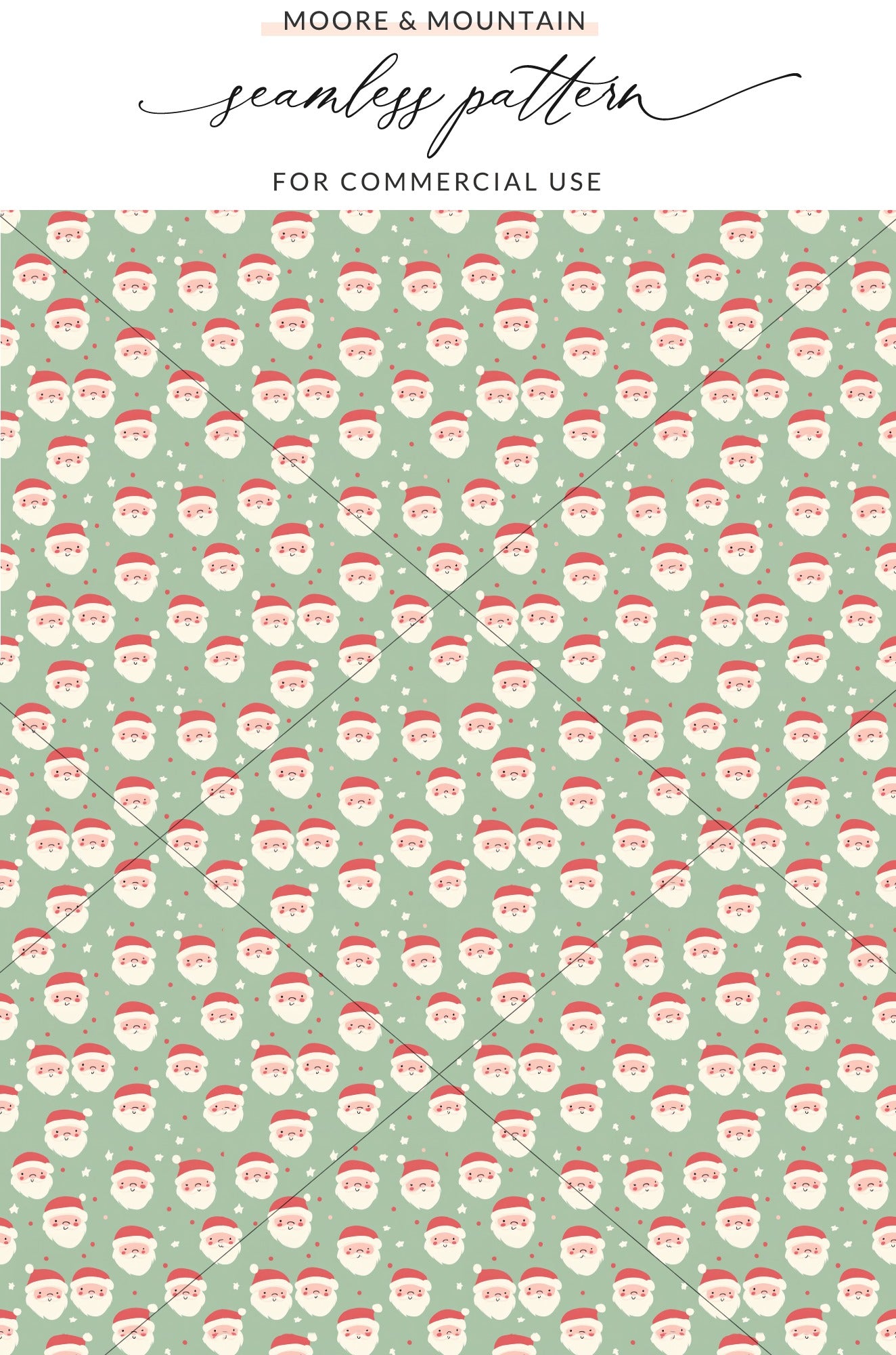 Santa Claus Seamless Pattern for Commercial Use Product