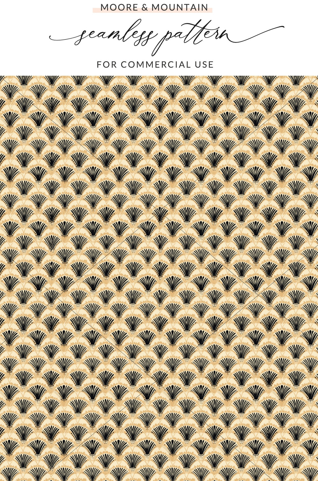 Elegant Black and Gold Seamless Pattern for Commercial Use