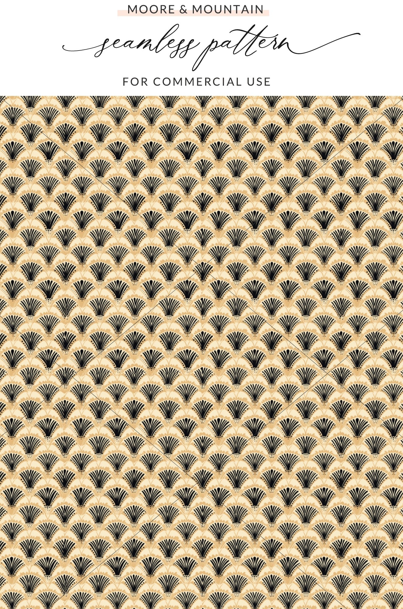 Elegant Black and Gold Seamless Pattern for Commercial Use