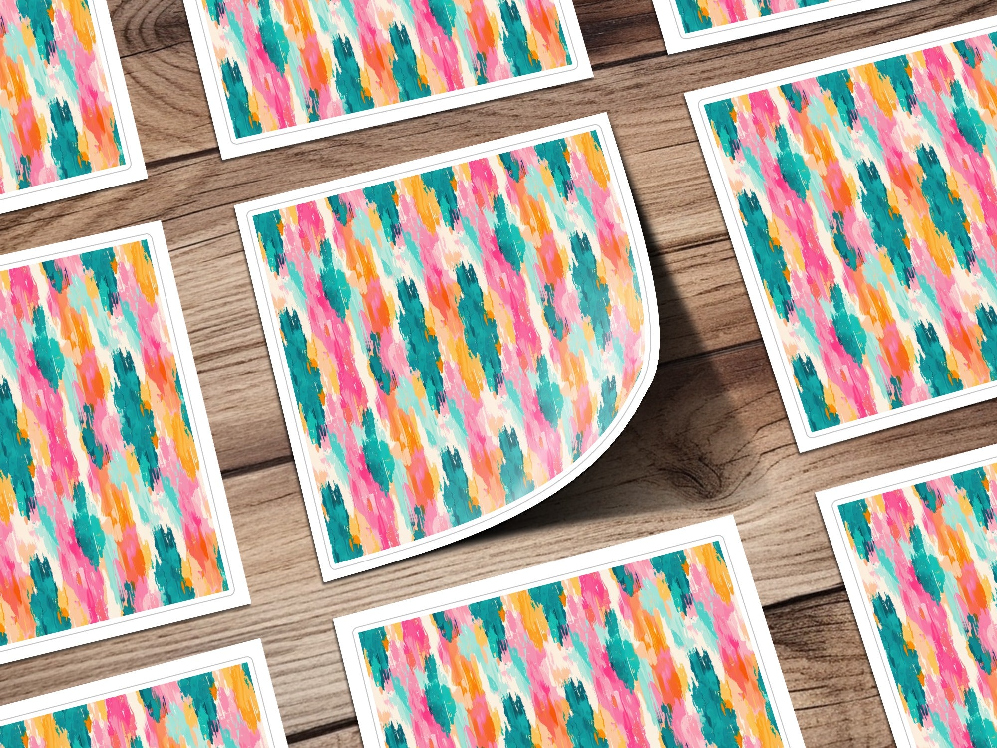 Vibrant Multicolor Abstract Pattern Decorative Art Print