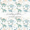 Cute Dinosaur Seamless Pattern by Moore & Mountain