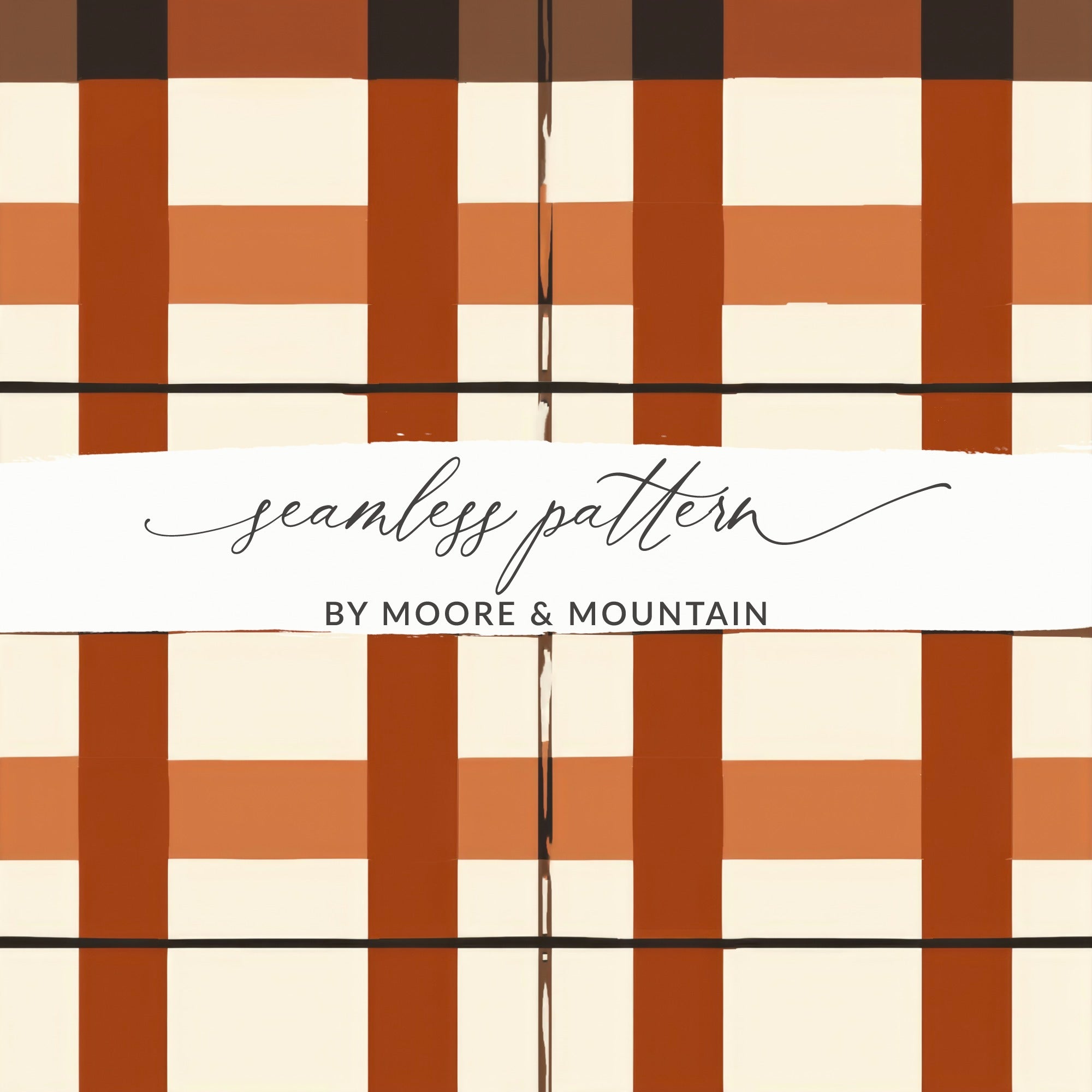 Moore & Mountain Seamless Pattern Graphic Design
