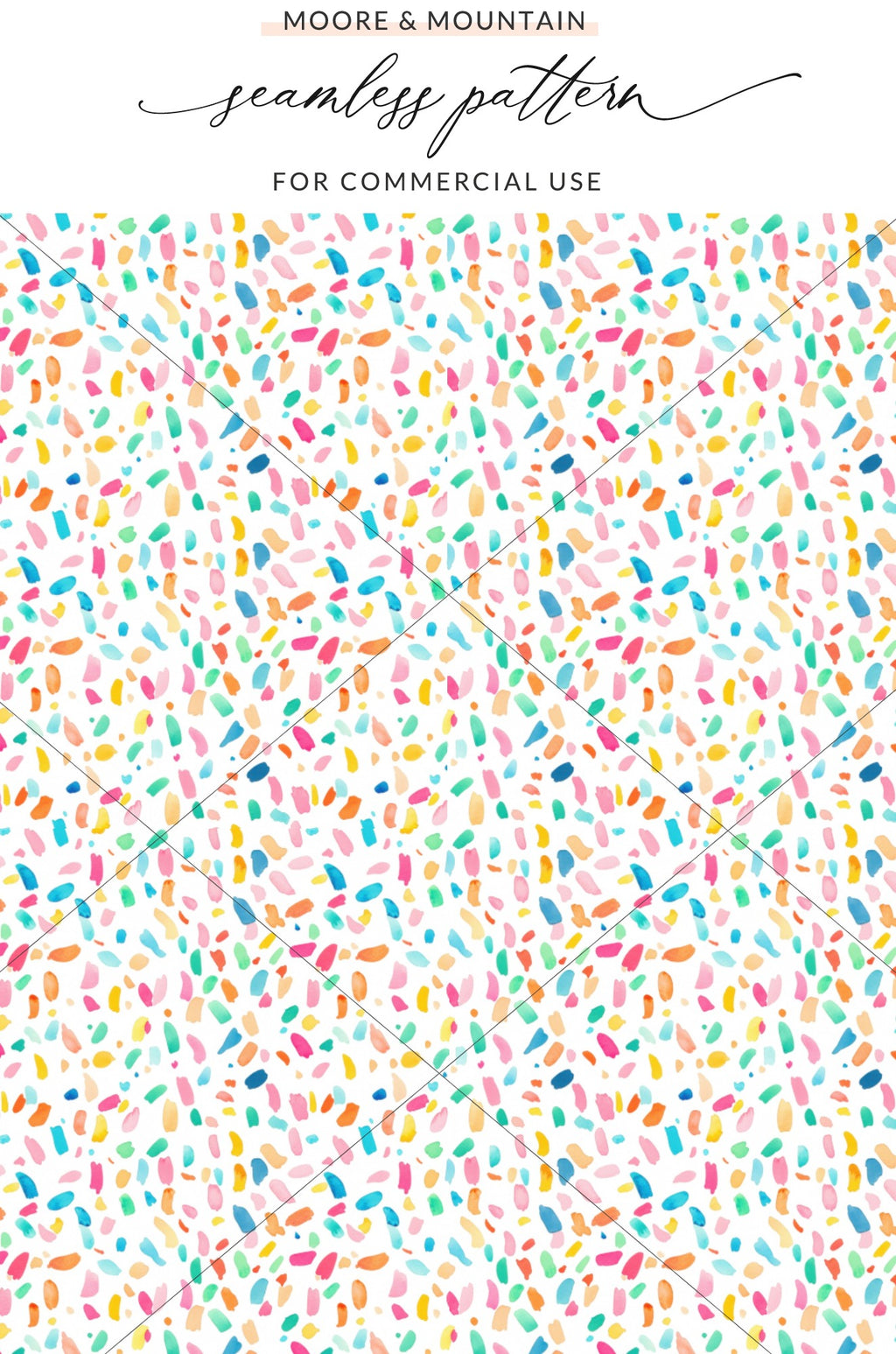 Colorful Abstract Confetti Seamless Pattern Design
