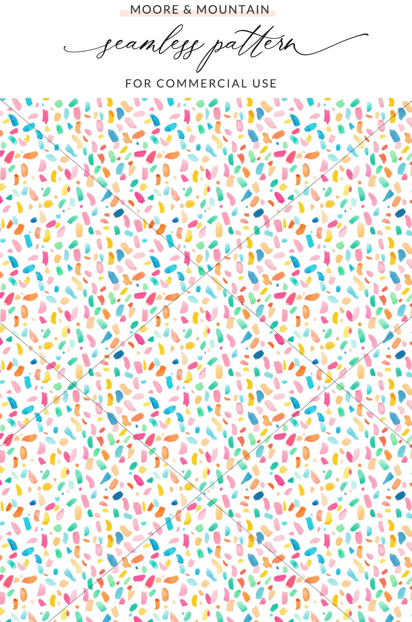 Colorful Abstract Confetti Seamless Pattern Design