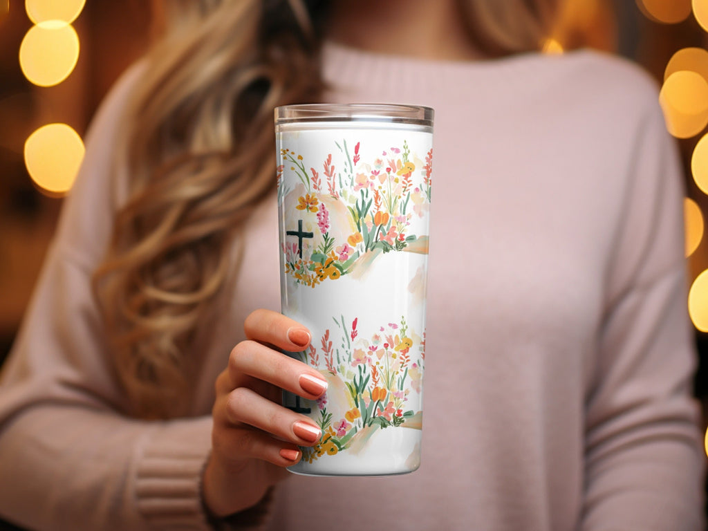 Easter Cross Seamless Digital Paper, Floral Cross Pattern, Watercolor Flower Background, Faith Based Design, Religious Surface Pattern - Moore and Mountain